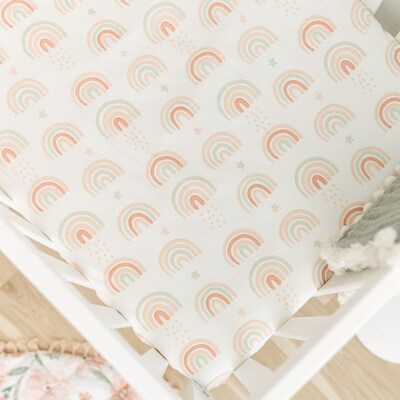 Cane Baby Parker Fitted Crib Sheet, Rainbow (BC-100CFS-7)