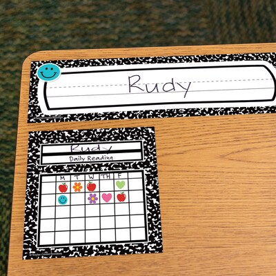 Teacher Created Resources Cool for School Composition Incentive Charts, 5.25" x 6", Multicolored, 36/Pack, 6 Packs/Bundle
