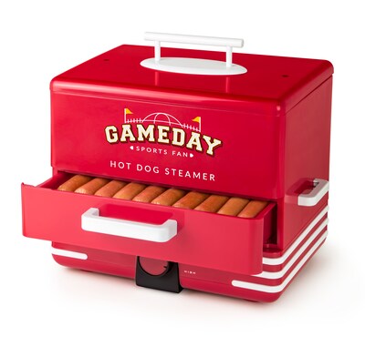 Nostalgia Game Day 4.5-Quart Hot Dog Steamer, Red (GDHDS206RDSL)