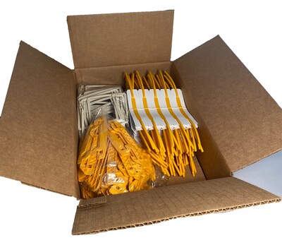 Medical Arts Press Jalema Clip 2.75W Folder Fastener, Yellow, 100/Box (31060)