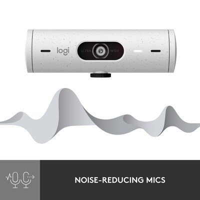 Logitech Brio 500 HD 1920 x 1080 Webcam, 4 Megapixels, Off-White (960-001427)