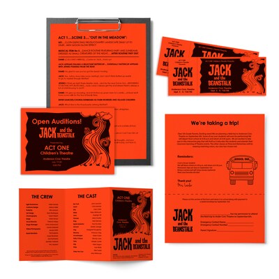 Astrobrights 8.5" x 11" Color Multipurpose Paper, 24 lbs., Orbit Orange, 500 Sheets/Ream, 10/Ream (WAU22561CT)