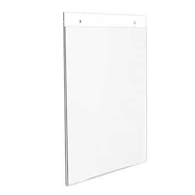 Staples® Verical Wall Sign Holder, 8.5" x 11", Clear Plastic (ZS93045A)
