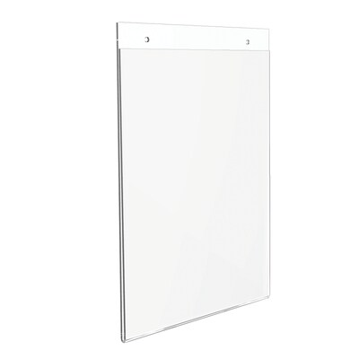 Staples® Vertical Wall Sign Holder, 8.5 x 11, Clear Plastic (ZS93045A)