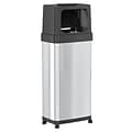 iTouchless Stainless Steel Trash Can with Dual Push Lid, 24-Gallon, Brushed (IT24DPS)