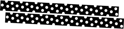 Barker Creek Double-Sided Border, 35 x 3, Dot to Dot Black, 24/Pack (4441)