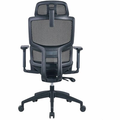 Lorell Ripley Ergonomic Mesh Swivel Executive Chair, Black (LLR63200)