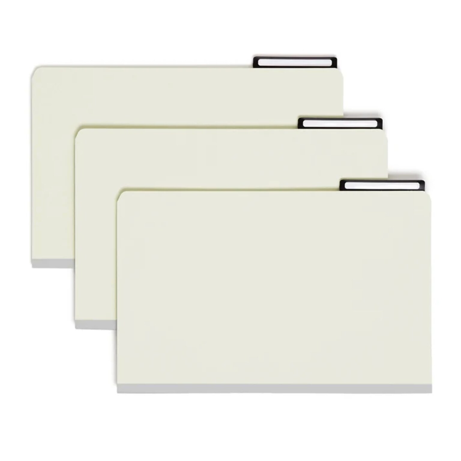 Smead Pressboard Recycled Heavy Duty File Folder, 1-Tab, Right Position, Legal Size, Green, 10/Box(78208)