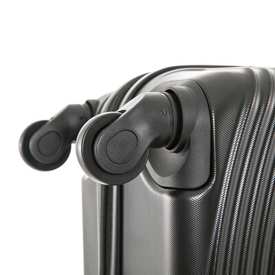 DUKAP Inception 22.04" Hardside Suitcase, 4-Wheeled Spinner, TSA Checkpoint Friendly, Black (DKINC00S-BLK)