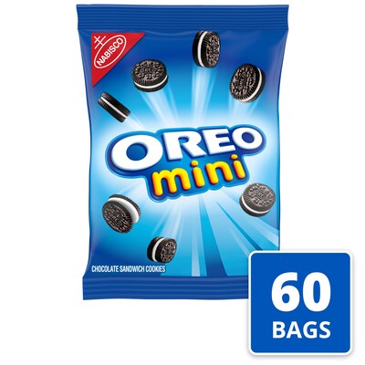 Oreo Mini Oreo Chocolate Sandwich Cookies, 1.5 oz, 60/Carton (NFG00011)