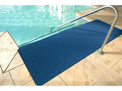 M + A Matting Wet Step Anti-Fatigue Commercial Drainage Floor Mat, 3' x 10', Blue (7891310007)
