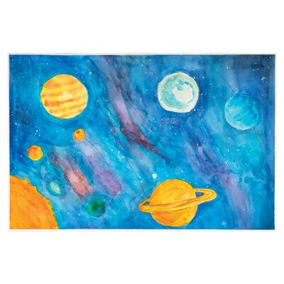 Prang Semi-Moist Washable Watercolor Paint with Brush, Assorted Colors, 8 Colors/Set (00800)