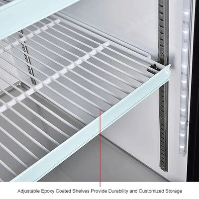 Global Industrial Nexel Merchandiser Refrigerator, 2 Glass Doors, 45 Cu. Ft. (243006)