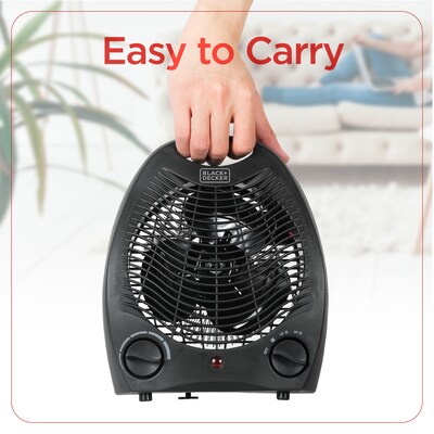 Black & Decker 1500-Watt Portable Ceramic Electric Desk Heater, Black (BHD101B)