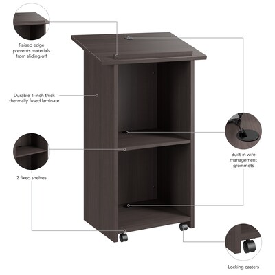 Bush Business Furniture Envision 48"H Podium Lectern, Storm Gray (NVD129SG)