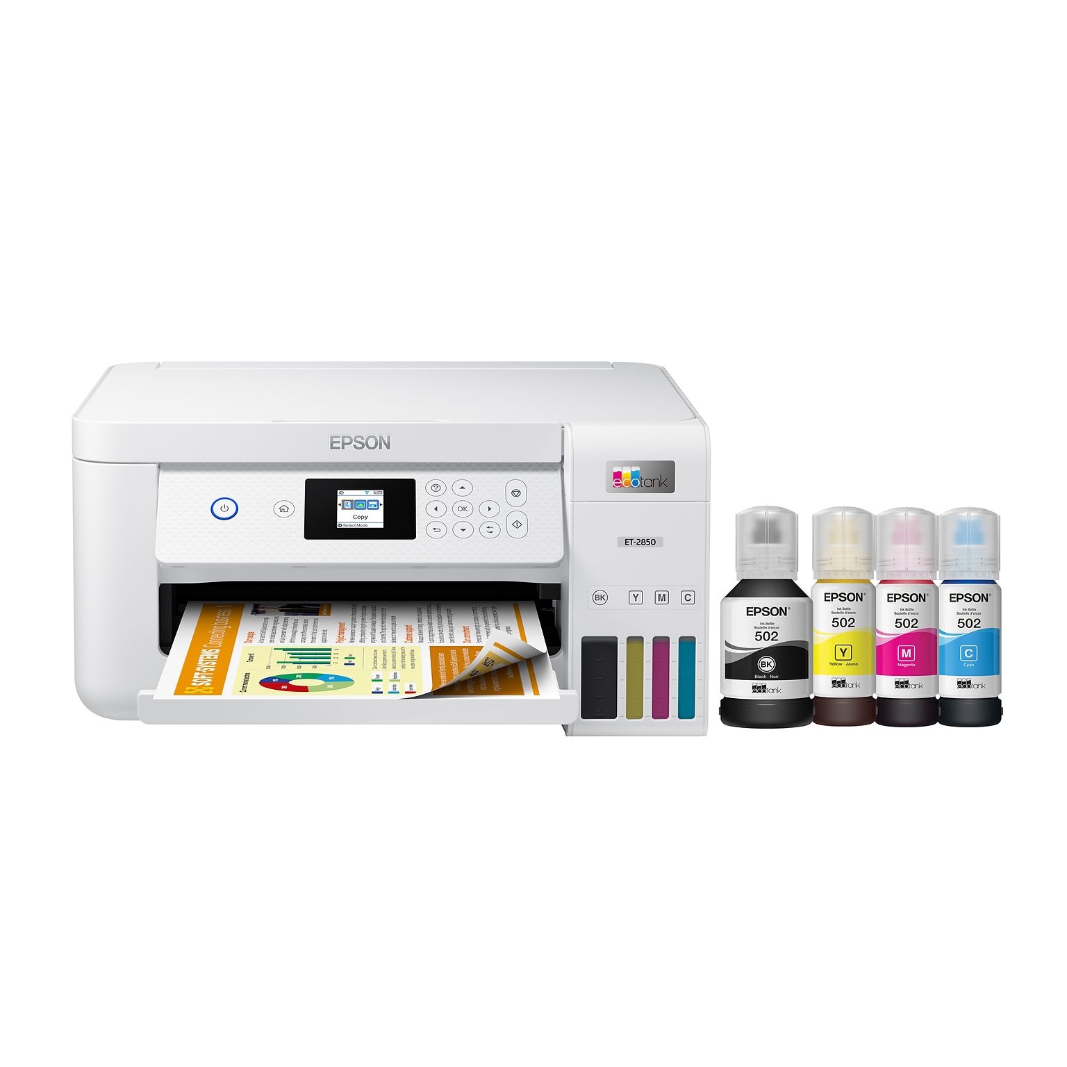 Epson EcoTank ET-2850 Wireless Color All-In-One Inkjet Printer (C11CJ63202)