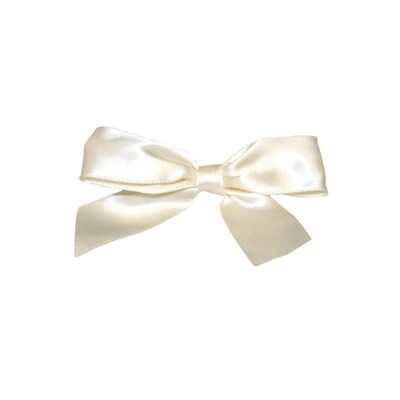 JAM Paper Satin Bows, Ivory, 100/Pack (52640349211)