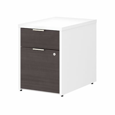 Bush Business Furniture Jamestown 2-Drawer Vertical File Cabinet, Locking, Letter/Legal, Storm Gray/