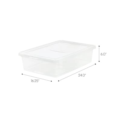 Iris 28 Qt. Storage Box with Snap Lid, Clear (500244)