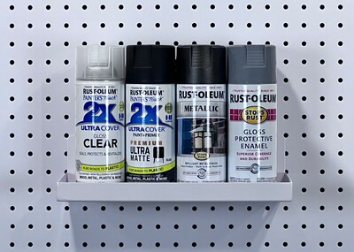 Triton Products DuraHook 12 W x 6 D White Steel Pegboard Shelf, 2/Set (76126W-2)