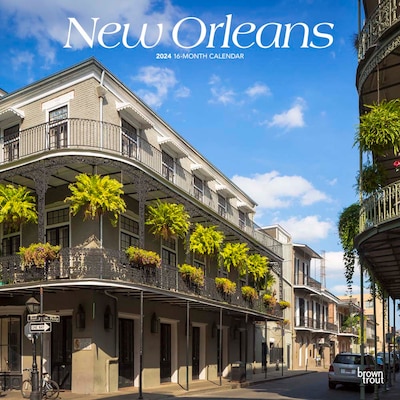2024 BrownTrout New Orleans 12 x 24 Monthly Wall Calendar (9781975464233)