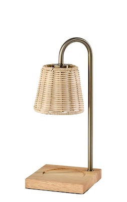 Simplee Adesso Ridgley Candlewarmer 13.25 Halogen Table Lamp, Antique Brass (SL1190-21)
