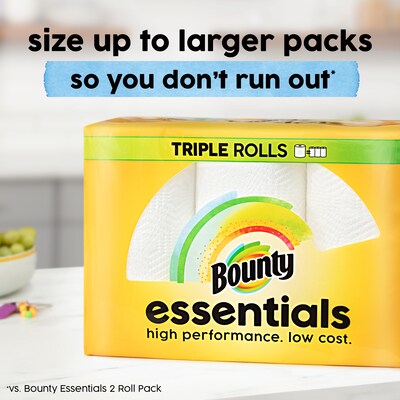 Bounty Essentiels Select-A-Size Double Roll Paper Towels, 2-ply, 108 Sheets/Roll, 24 Rolls/Pack (16540)