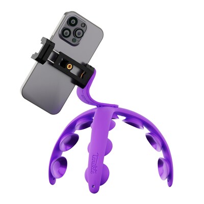 Tenikle Bendable Suction Cup Camera Mount & Holder, iPhone & Android Compatible, Purple (TPRO-01-PRL