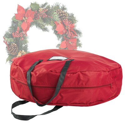 Tiny Tim Totes 30" Wreath Storage Bag, Red (83-DT5533)