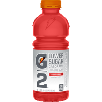 Gatorade G2 Thirst Quencher Fruit Punch Liquid Sports Drink, 20 Fl. Oz., 24/Carton (20405)