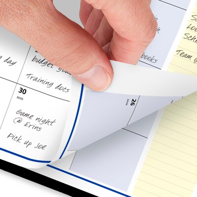 2026 AT-A-GLANCE QuickNotes 7" x 8.75" Monthly Planner, Faux Leather Cover, Black (76-08-05-26)