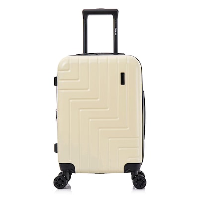 DUKAP Zahav 22.04" Hardside Carry-On Suitcase, 4-Wheeled Spinner, TSA Checkpoint Friendly, Sand (DKZAH00S-SAN)