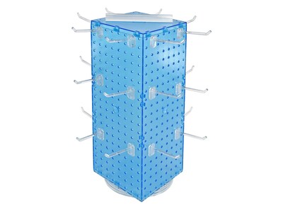 Azar 21 x 8 Pegboard 4-Sided Revolving Counter Display, Blue, Each (703385-BLU-4C24)