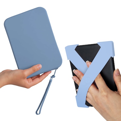 Strapsicle Clutch Sleeve with Small Cross Straps for Select Kindle & Kobo E-Reader Devices, Bondi Blue (KITSRPSLVBLU03)