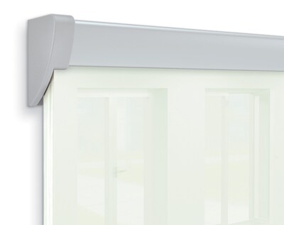 MooreCo Fluent Office Series Glass Dry Erase Board, 4'H x 16'W (GWC416-GLOSSWHITE)