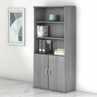 Bush Business Furniture Studio C 5 Shelf Bookcase, Platinum Gray (SCB136PG)