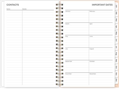 2025 Blue Sky Natalya 5" x 8" Weekly & Monthly Planner, Plastic Cover, Pink/White (148769-25)