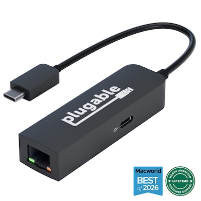 Plugable USB-C Gigabit Ethernet Adapter (USBC-E2500PD)
