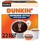 Dunkin' Espresso-Style Coffee, Extra Dark Roast, 0.37 oz. Keurig® K-Cup® Pods, 22/Box (5000367616)