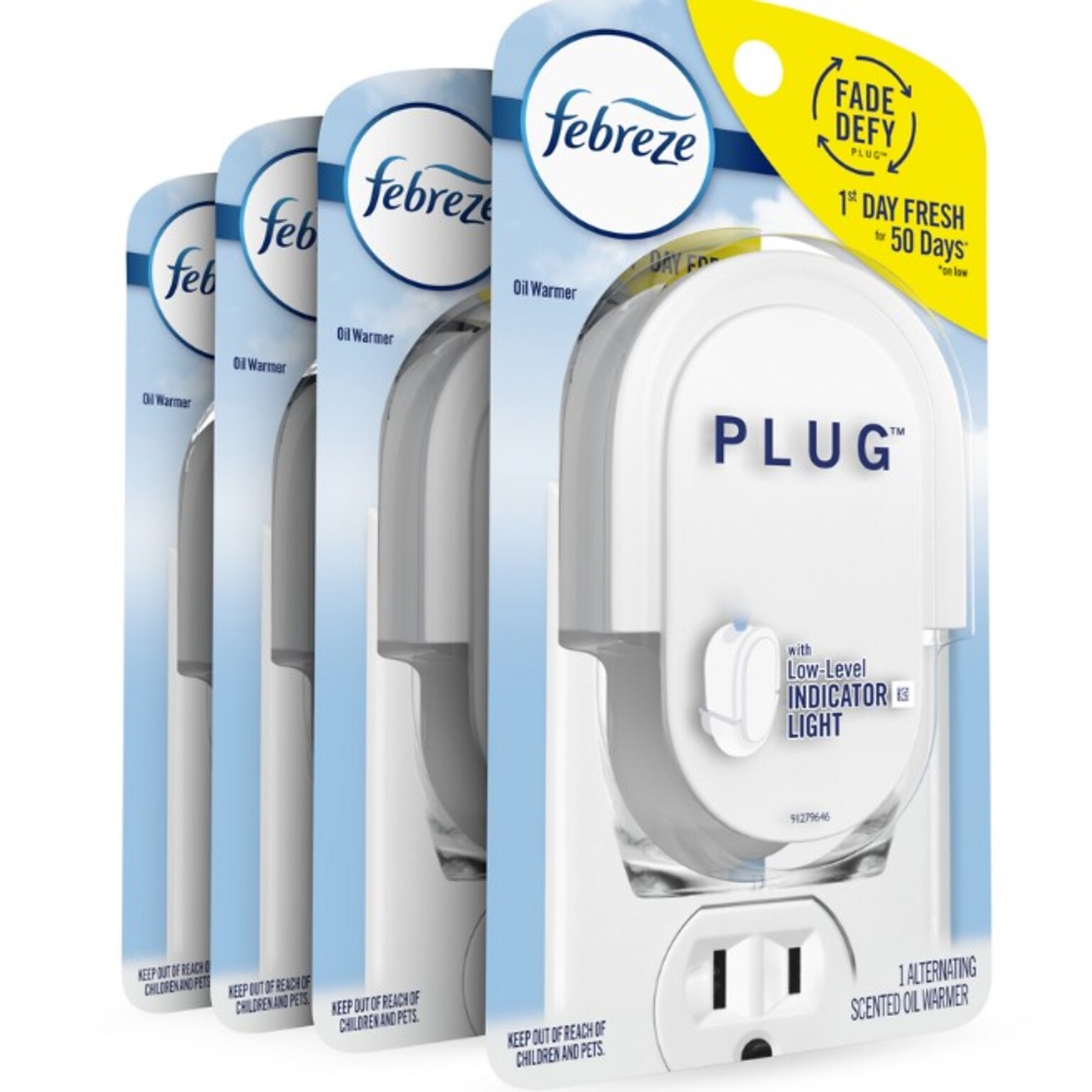 Febreze Plug Electric Oil Warmer, 4/Carton (68232)
