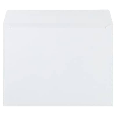 JAM Paper Open End Commercial Booklet Envelopes, Peel & Press, 9 x 12, White, 100 Pack/(13751D)