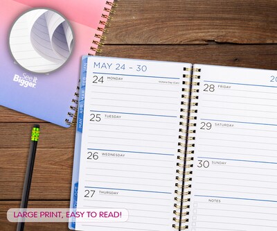 2026-2027 Overland Travelware 0.75" x 5.75" Calendar Year Weekly & Monthly Standard Planner, Paperboard Cover (90687)