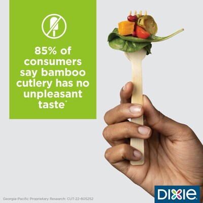 Dixie Compostable Bamboo Fork, Brown, 1000/Box (ANFBAM)