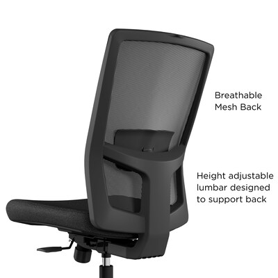 Workplace2.0™ 500 Series Armless Fabric Task Chair, Black, (52257)