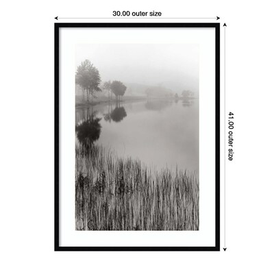 Amanti Art Lakeside Mist by Monte Nagler Wood Framed Wall Art Print, 30" x 41" (A42675533715)