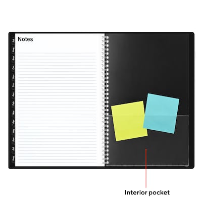 2026–2027 Staples 8" x 11" Academic Monthly Planner, Black (ST23571-27)