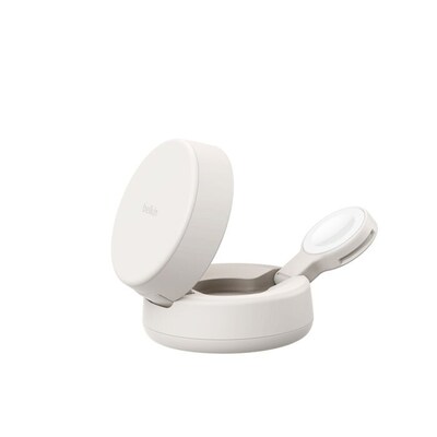 Belkin UltraCharge Pro MagSafe Wireless Charging Station, 25W, 5 ft., Sand (WIZ043TTSD)