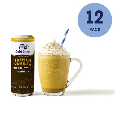 ColdSnap French Vanilla Snappuccino Frozen Latte Mix, Single Serve Pods, 12 Pods/Pack, COLDSNAP MACH