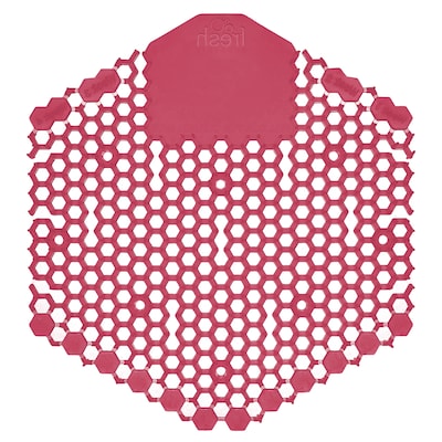 Fresh Products Wave 3D Anti-Splash Urinal Screen, Spiced Apple Scent, Red, 10/Box (FRS3WDS60SAP)