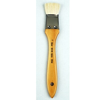 Silver Brush Alpine White Natural Goat Bristle, Wide Wash & Blend Background Brush Set, 4/Pack (SLVAW5560)